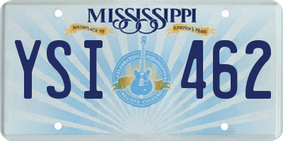 MS license plate YSI462