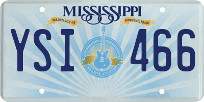 MS license plate YSI466