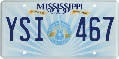 MS license plate YSI467