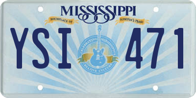 MS license plate YSI471