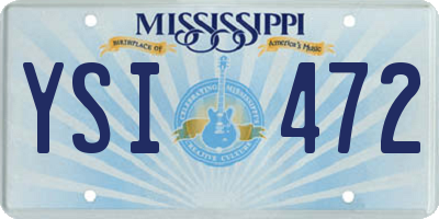 MS license plate YSI472