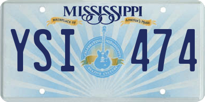 MS license plate YSI474