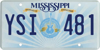 MS license plate YSI481