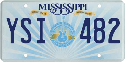 MS license plate YSI482