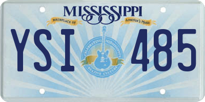 MS license plate YSI485