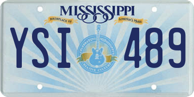 MS license plate YSI489