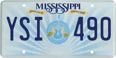 MS license plate YSI490