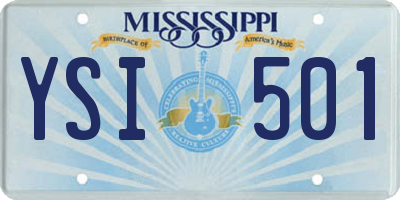MS license plate YSI501