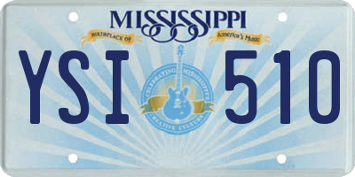MS license plate YSI510