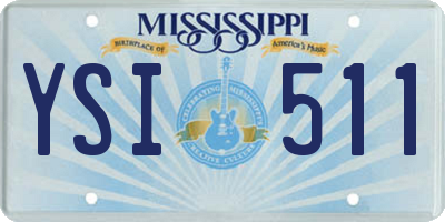 MS license plate YSI511