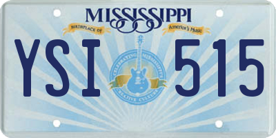 MS license plate YSI515