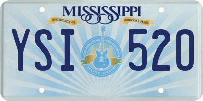 MS license plate YSI520