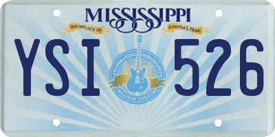 MS license plate YSI526