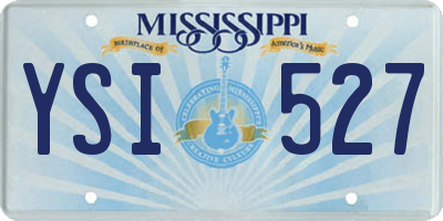 MS license plate YSI527