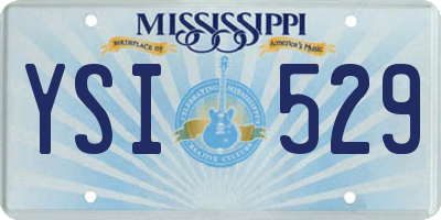 MS license plate YSI529
