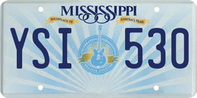 MS license plate YSI530