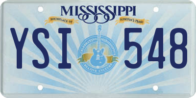 MS license plate YSI548