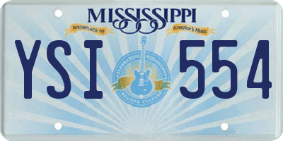 MS license plate YSI554