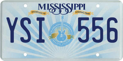 MS license plate YSI556