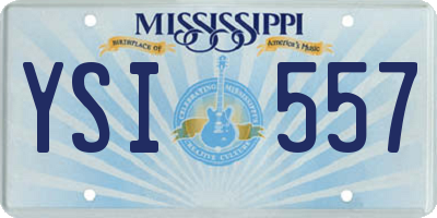 MS license plate YSI557