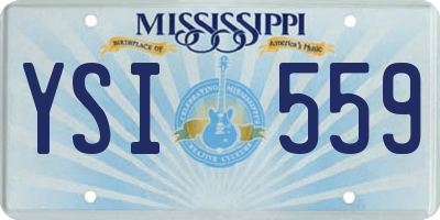MS license plate YSI559