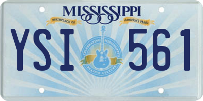 MS license plate YSI561
