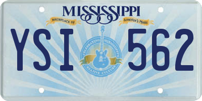 MS license plate YSI562