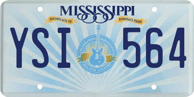 MS license plate YSI564