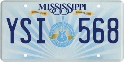 MS license plate YSI568