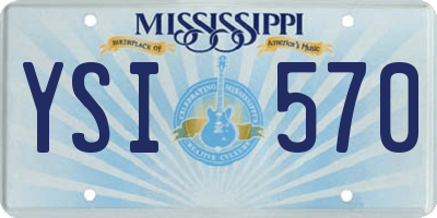 MS license plate YSI570