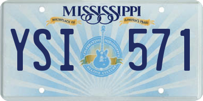 MS license plate YSI571