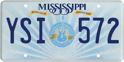 MS license plate YSI572