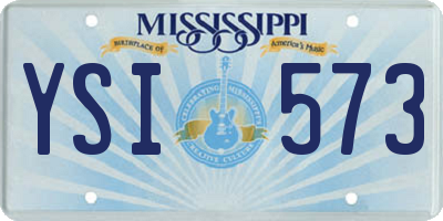 MS license plate YSI573
