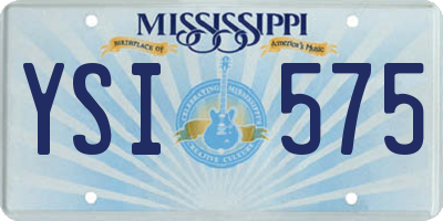 MS license plate YSI575