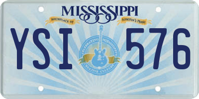 MS license plate YSI576