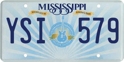MS license plate YSI579