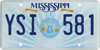 MS license plate YSI581