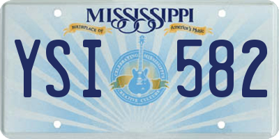 MS license plate YSI582