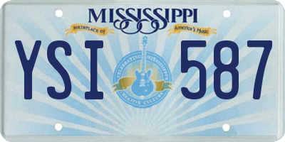 MS license plate YSI587
