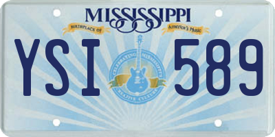 MS license plate YSI589