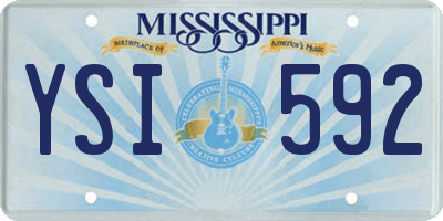 MS license plate YSI592