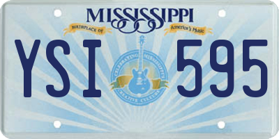 MS license plate YSI595