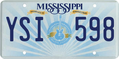 MS license plate YSI598