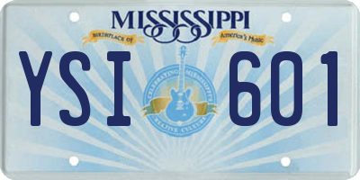 MS license plate YSI601