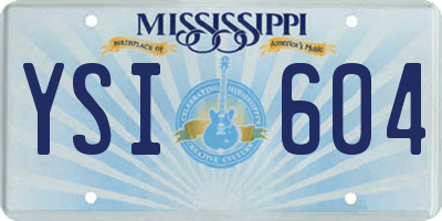 MS license plate YSI604