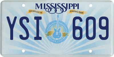 MS license plate YSI609