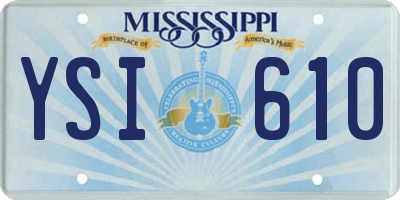 MS license plate YSI610