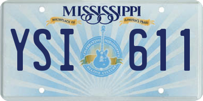 MS license plate YSI611