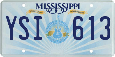 MS license plate YSI613