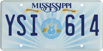 MS license plate YSI614